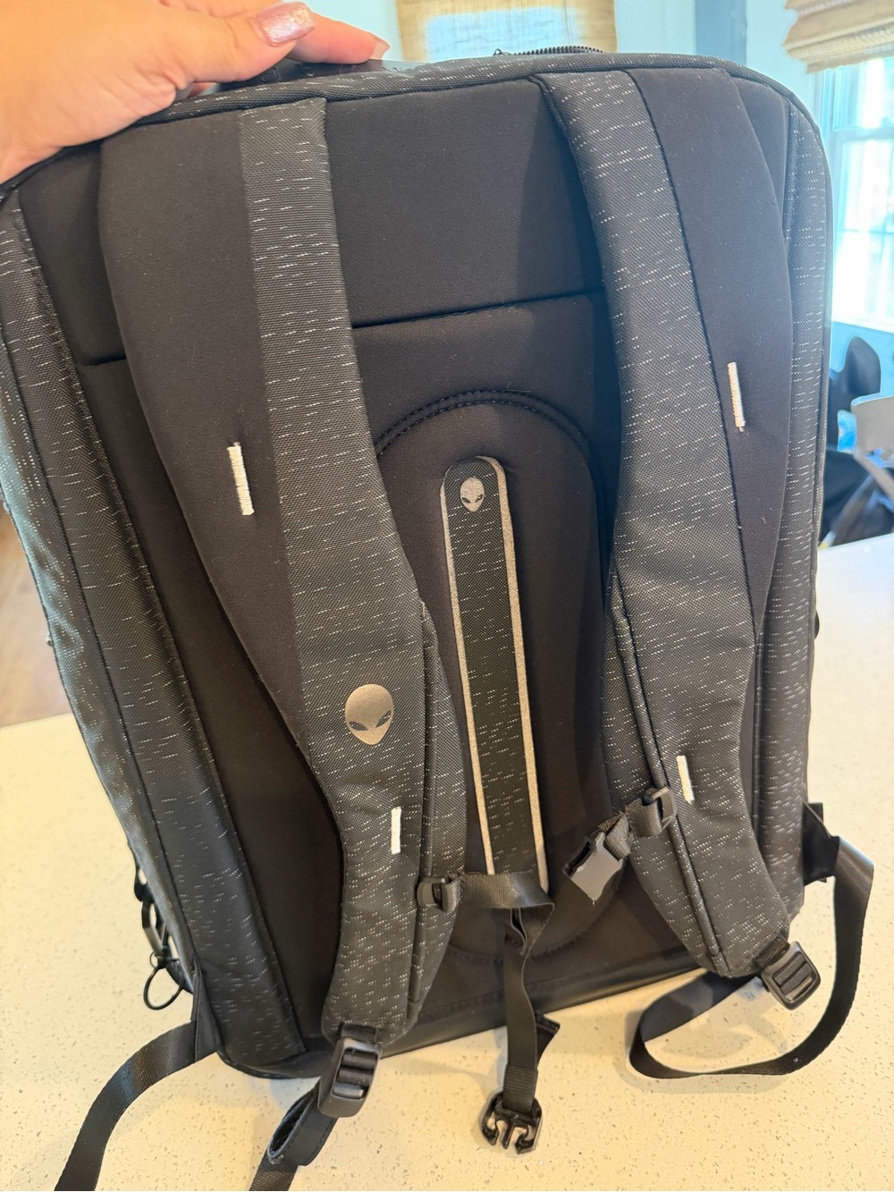 Alienware Black Men's Hard-Shell Tech Backpack - Picture 4 of 9